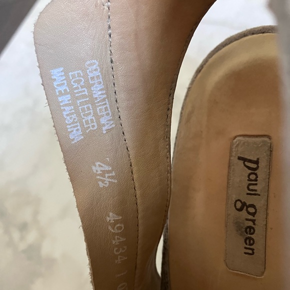 PAUL GREEN Cayanne Peep-toe Bootie Metallic Smoke Etched Leather Size 6.5 - Picture 10 of 10